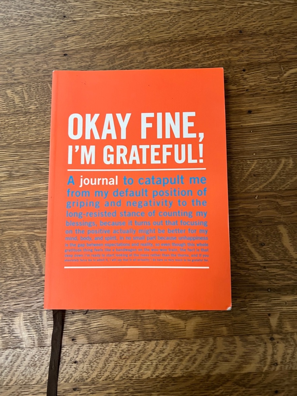 Knock Knock Okay Fine, I'm Grateful! Orange Journal